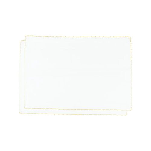 Jogo de lugar americano tecido L'Hermitage Cotton 33x48cm 2 peças branco