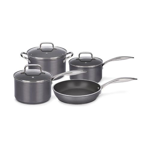 Jogo de panelas em alumínio Brinox Unique 4 peças cinza