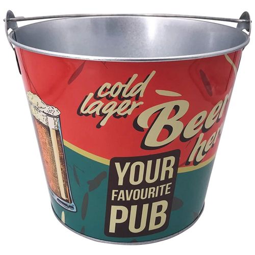 Balde de cerveja em metal Dynasty Beer Zone 5 litros vermelha - 28607 Balde de cerveja em metal Dynasty Beer Zone 5 litros vermelha - 28607