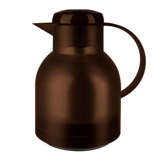 Garrafa Térmica 1 Litro Quick Press Samba Emsa Marrom