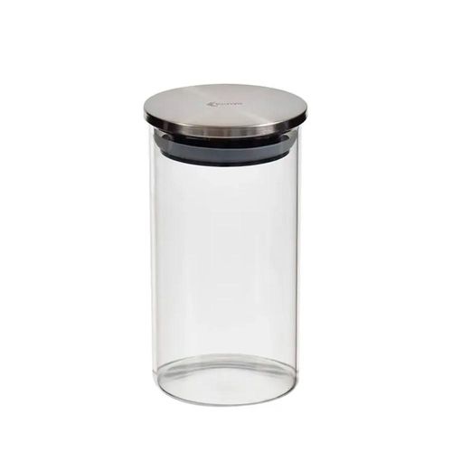 Pote Redondo de Vidro com Tampa de Inox 400ml Kenya