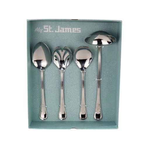 Jogo de utensílios para servir em inox St. James Casual Royale 4 peças Jogo de utensílios para servir em inox St. James Casual Royale 4 peças