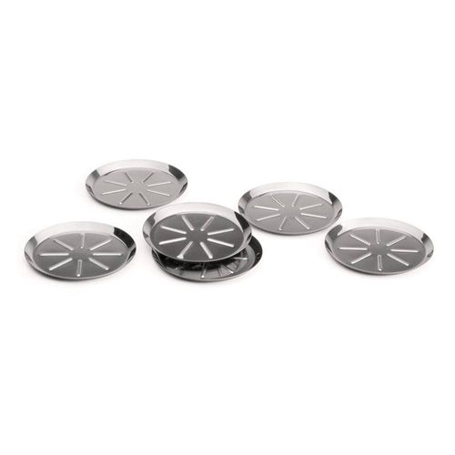 Jogo de porta-copos em aço inox Forma 6 peças: Proteção e estilo para sua mesa Jogo de porta-copos em aço inox Forma 6 peças: Proteção e estilo para sua mesa