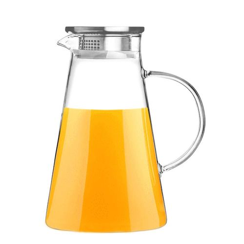 Jarra em vidro com tampa em aço inox Dynasty Twinkle 1,8 litro para sucos, drinks e água