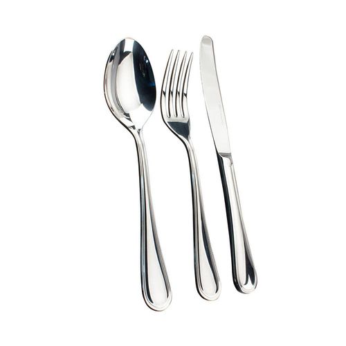 Faqueiro em aço inox com estojo Fracalanza Louvre 130 peças para 12 pessoas Faqueiro em aço inox com estojo Fracalanza Louvre 130 peças para 12 pessoas