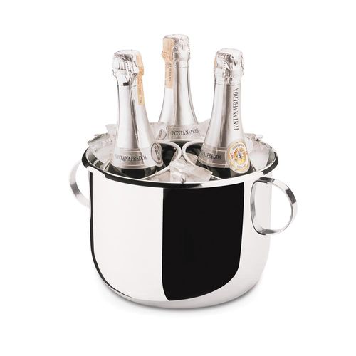 Champanheira em inox Forma 6 Litros com alças: Elegância compacta para espumantes e vinhos