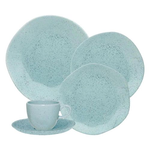 Jogo de Jantar Chá 30 Peças Porcelana Oxford Ryo Blue Bay: Litoral