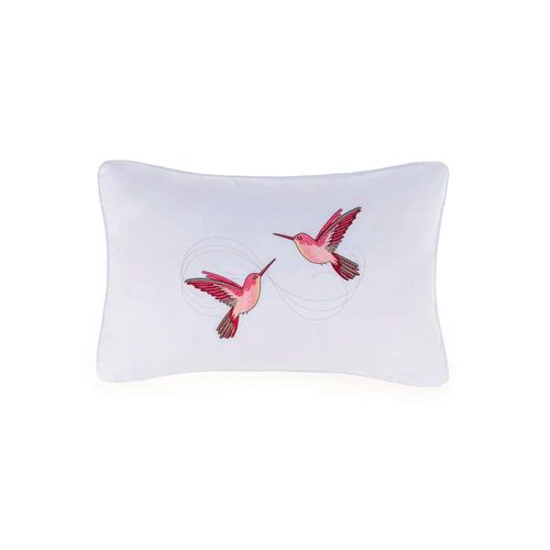 Almofada bordada em algodão Trussardi Venere 300 Fios 30x50cm branco Almofada bordada em algodão Trussardi Venere 300 Fios 30x50cm branco