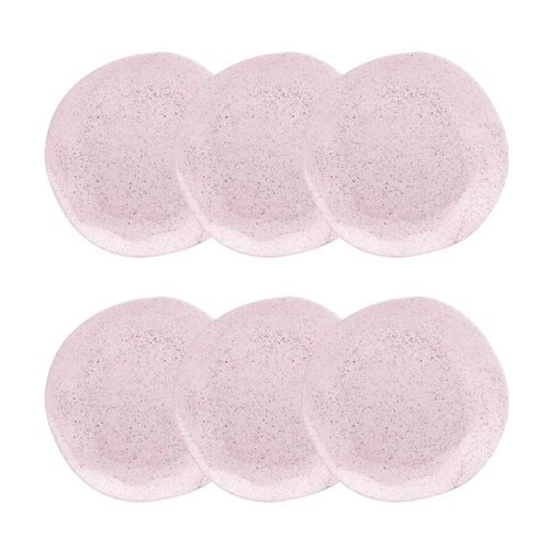 Jogo de 6 Pratos Fundos Oxford Ryo Pink Sand Rosa Claro 22,5cm Porcelana Jogo de 6 Pratos Fundos Oxford Ryo Pink Sand Rosa Claro 22,5cm Porcelana