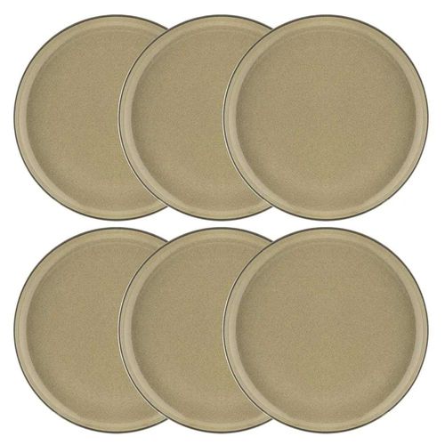 Jogo de 6 Pratos Rasos Oxford Flat Ocre 26cm Jogo de 6 Pratos Rasos Oxford Flat Ocre 26cm