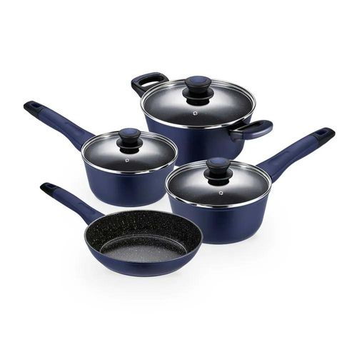Jogo de Panelas Antiaderente Oxford Everyday Azul 4 Peças com Alumínio Indução Jogo de Panelas Antiaderente Oxford Everyday Azul 4 Peças com Alumínio Indução