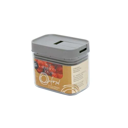 Pote Hermético de Acrílico Retangular Oxford Grey 500ml Pote Hermético de Acrílico Retangular Oxford Grey 500ml