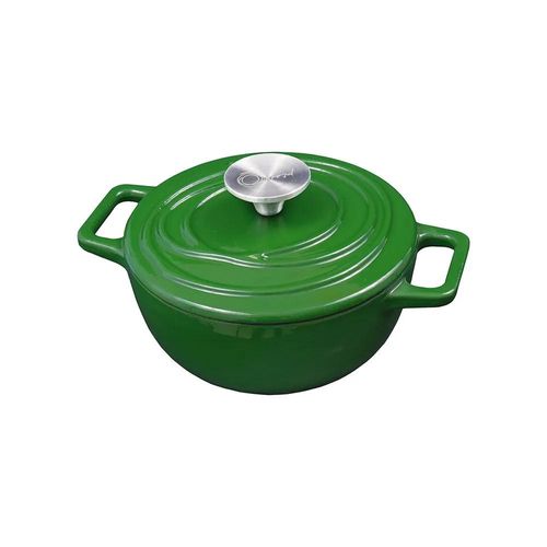 Caçarola de Ferro Fundido Esmaltado Oxford Aroma Verde 18cm Para Fogão Indução