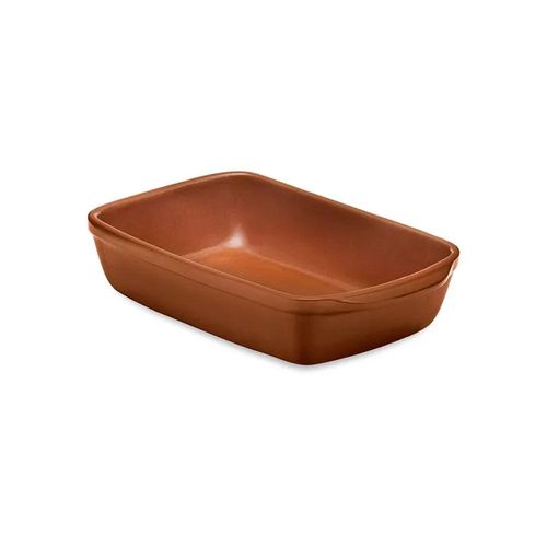 Travessa retangular para Servir Feijoada Oxford Cerâmica Artesanal 24,5cm Terracota Travessa retangular para Servir Feijoada Oxford Cerâmica Artesanal 24,5cm Terracota