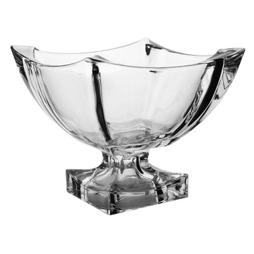 Centro de mesa em cristal com pé L'Hermitage Noble 20,8x18,5cm: Brilho e elegância para sua decoração