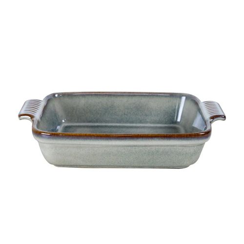 Travessa retangular em cerâmica L'Hermitage Jade 1,1 litro verde Travessa retangular em cerâmica L'Hermitage Jade 1,1 litro verde