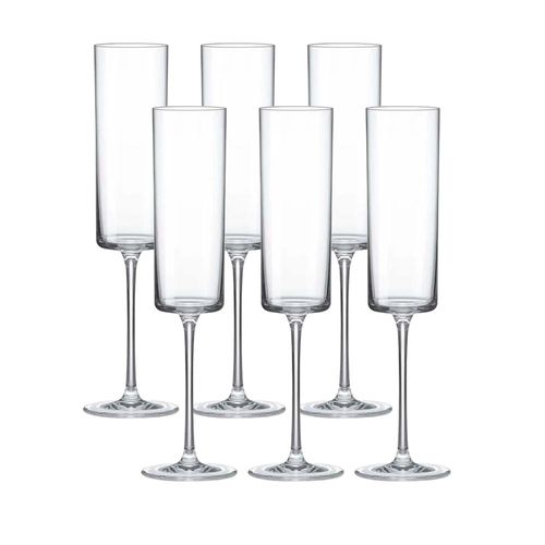 Jogo de 6 Taças de Cristal para Espumante Oxford Minimal Classic 170ml Jogo de 6 Taças de Cristal para Espumante Oxford Minimal Classic 170ml