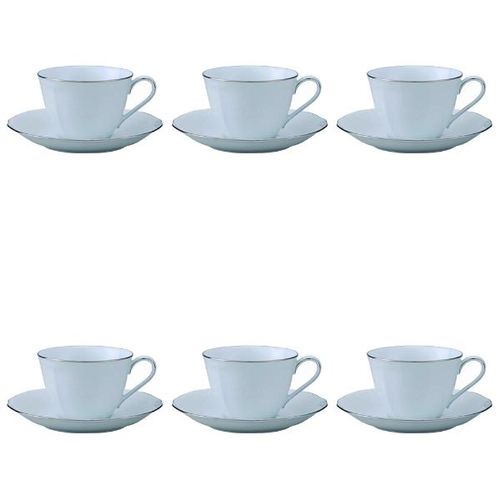 Jogo de xícara para chá em porcelana Noritake Princess Bouquet 6 peças Jogo de xícara para chá em porcelana Noritake Princess Bouquet 6 peças