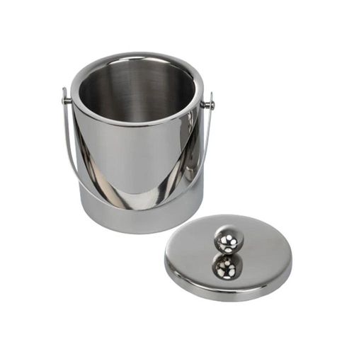 Balde de gelo em aço inox parede dupla Fracalanza Ghiaccio 17X15cm 1,5 litros Balde de gelo em aço inox parede dupla Fracalanza Ghiaccio 17X15cm 1,5 litros