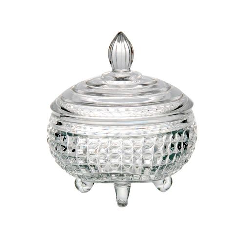 Bomboniere cristal ecológico com pé L'Hermitage Framentti 11x12cm transparente