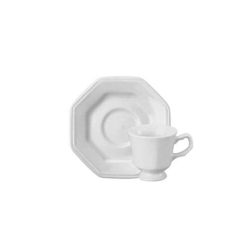 Xícara café com pires em porcelana Schmidt Prisma 60ml Xícara café com pires em porcelana Schmidt Prisma 60ml