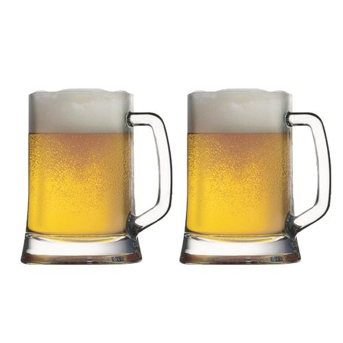 Jogo de 2 canecas para chop em vidro Pasabahçe PUB 500ml Jogo de 2 canecas para chop em vidro Pasabahçe PUB 500ml
