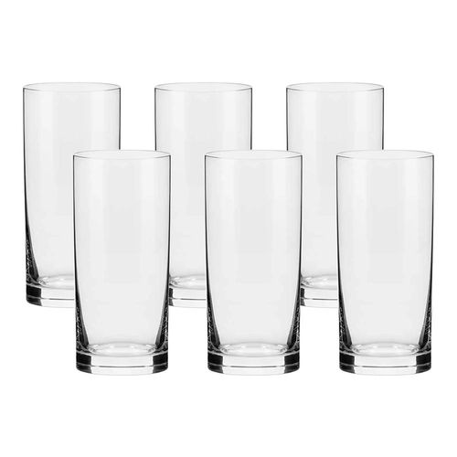 Jogo de 6 Copos de Cristal Long Drink Oxford Flat Classic 440ml