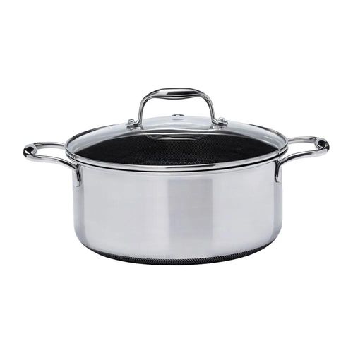 Caçarola em Aço Inox 24cm com Tampa Oxford CookingPro Hive