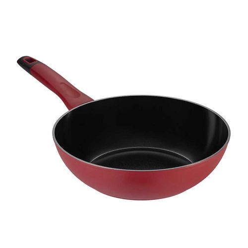 Panela Wok Antiaderente Oxford Everyday Vermelha 28cm para Indução