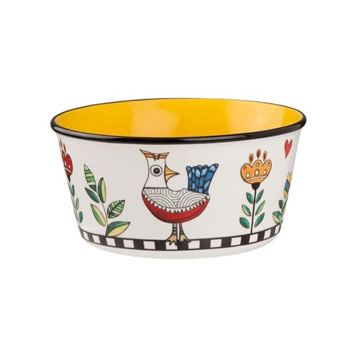 Bowl em new bone china Egan Cocorico 460ml amarelo
