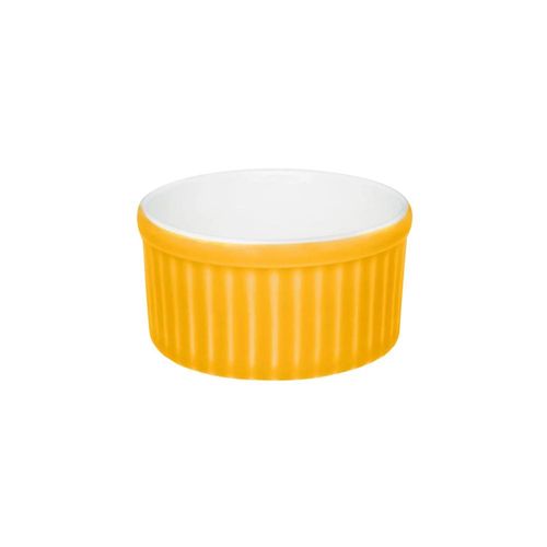 Tigela Ramequin Porcelana Oxford Branca e Amarela 180ml Tigela Ramequin Porcelana Oxford Branca e Amarela 180ml