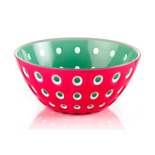 Saladeira bowl em acrílico Guzzini Le Murrine 20cm magenta com verde