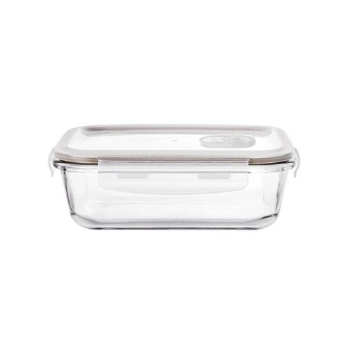 Pote hermético retangular em vidro Dynasty Foodlock 370ml transparente
