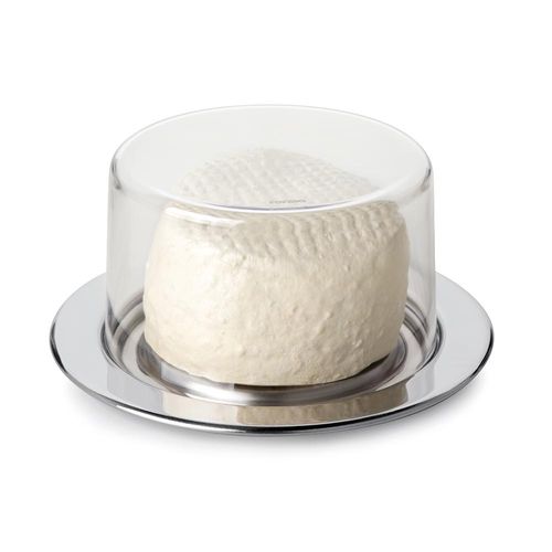 Prato para queijo inox com cúpula em acrílico Forma Light Vision 17cm