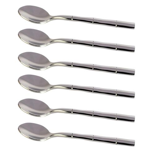 Jogo de colheres para café em aço inox Fracalanza Steel Wood 6 peças