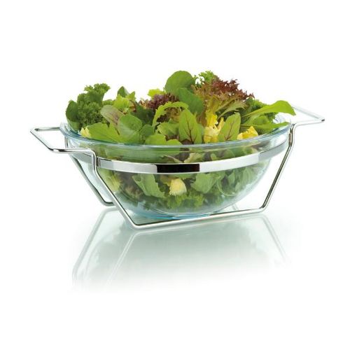 Saladeira redonda com suporte cromado Forma Andrea 3 litros Saladeira redonda com suporte cromado Forma Andrea 3 litros