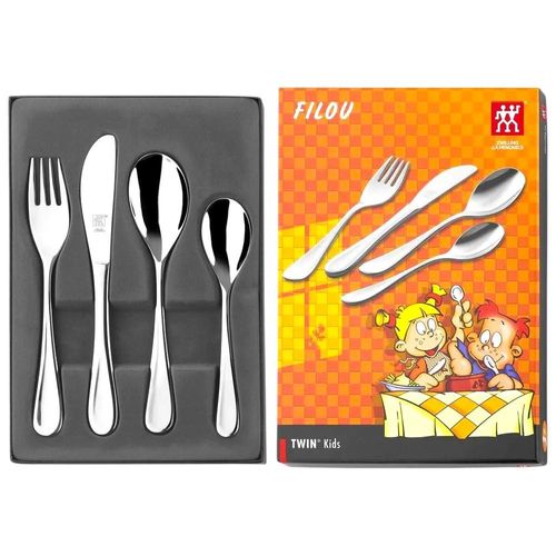 Jogo de talher infantil Zwilling Filou 4 peças: Segurança, praticidade e diversão nas refeições