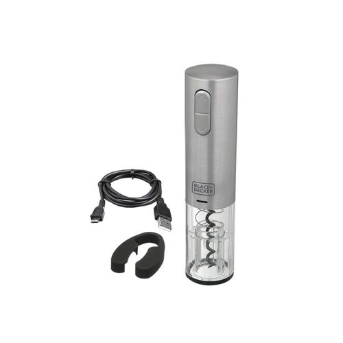 Abridor de vinho em inox Black Decker w10 bivolt cinza Abridor de vinho em inox Black Decker w10 bivolt cinza