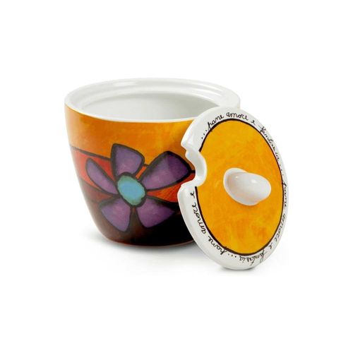 Açucareiro em porcelana Egan Frane Amore Fantasia 200ml colorido