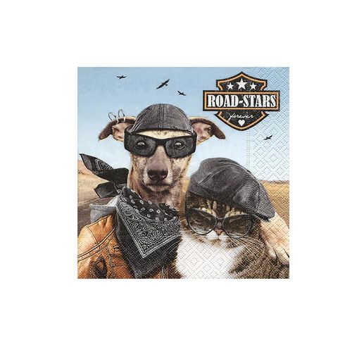 Guardanapos Paper Design Road Stars em papel Xmas paconte com 20 folhas 33x33cm Guardanapos Paper Design Road Stars em papel Xmas paconte com 20 folhas 33x33cm