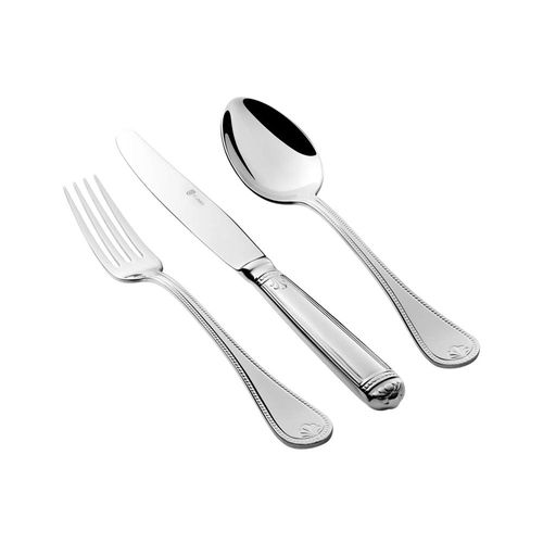 Faqueiro em prata com estojo Saint James Pérola 130 peças: Uma herança de requinte e tradição Faqueiro em prata com estojo Saint James Pérola 130 peças: Uma herança de requinte e tradição