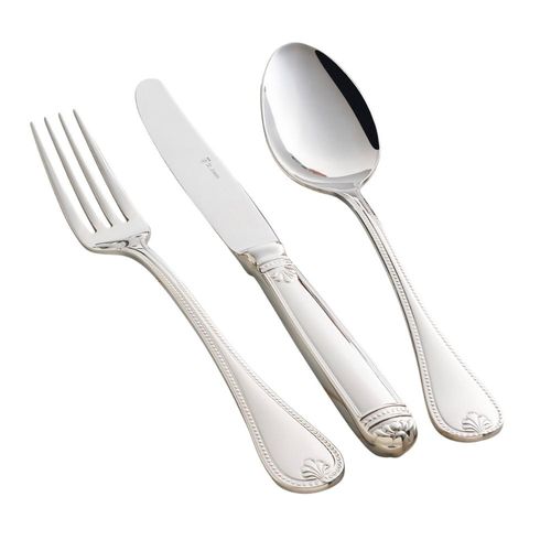 Faqueiro em prata Saint James Pérola 101 peças com estojo: Luxo e tradição para 12 Pessoas Faqueiro em prata Saint James Pérola 101 peças com estojo: Luxo e tradição para 12 Pessoas