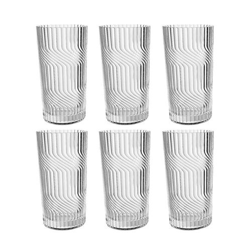 Jogo de Copos Altos em Cristal Ecológico L'Hermitage Dunas 370ml 6 peças