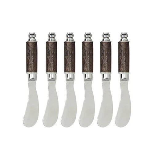 Jogo de Espátulas Fracalanza Arvoredo Aço Inox Cabo Madeira 6 Peças