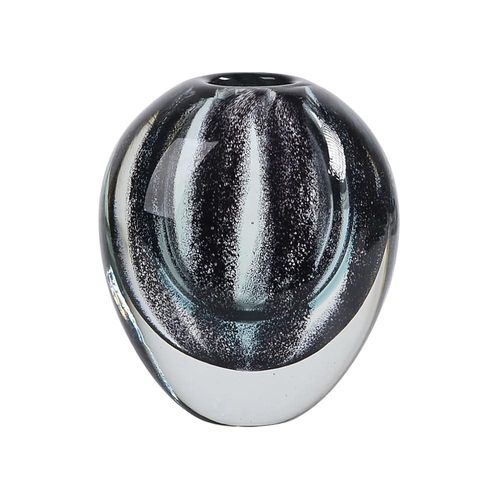 Vaso murano em vidro L'Hermitage Espiral 12,5x8,5x14cm azul turquesa Vaso murano em vidro L'Hermitage Espiral 12,5x8,5x14cm azul turquesa