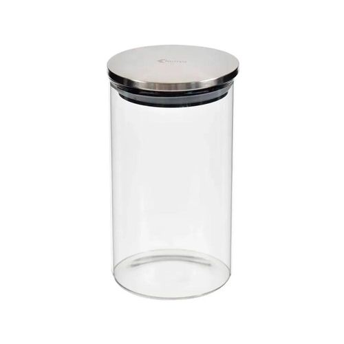Pote Redondo de Vidro com Tampa de Inox 800ml Kenya