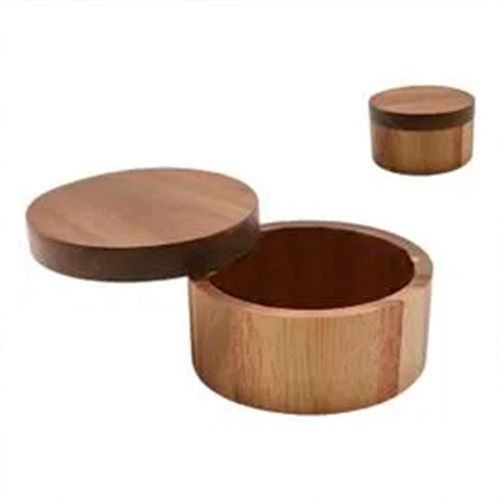 Porta-sal em acácia com toque rústico Kenya 11,7X6,8cm Porta-sal em acácia com toque rústico Kenya 11,7X6,8cm