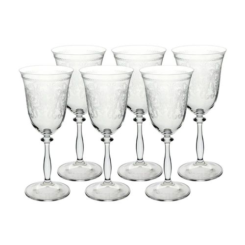 Jogo de taças para água cristal ecológico Bohemia Angela 350ml 6 peças Incolor