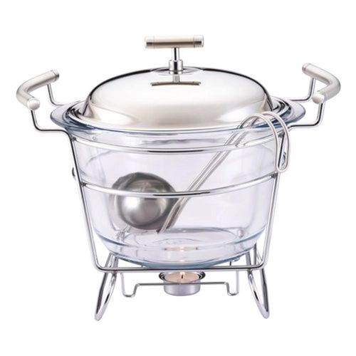 Rechaud redondo com tampa em aço inox Fracalanza Chambord 4 litros: Elegância e versatilidade para servir Rechaud redondo com tampa em aço inox Fracalanza Chambord 4 litros: Elegância e versatilidade para servir