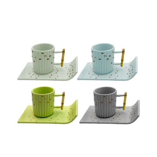 Jogo de Café em New Bone China L'Hermitage Yume 70ml 8 Peças